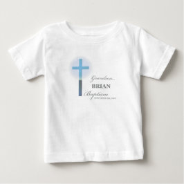 Grandson Baptisk Blue Lace Personalisiert Baby T-shirt