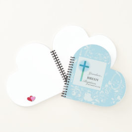 Grandson Baptisk Blue Lace Personalisiert Notizbuch