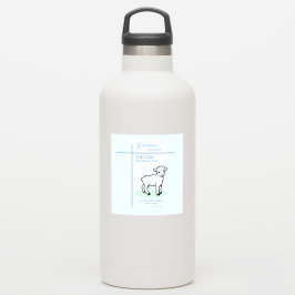 Grandson Baptisk Blue Lamb Personalisiert Aufkleber