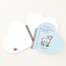 Grandson Baptisk Blue Lamb Personalisiert