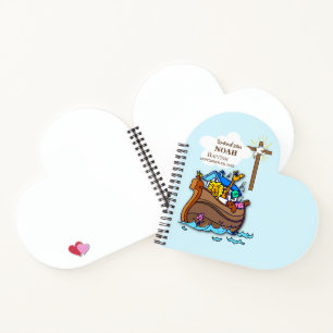 Grandson Baptism Noahs Ark Personalisiert Notizbuch