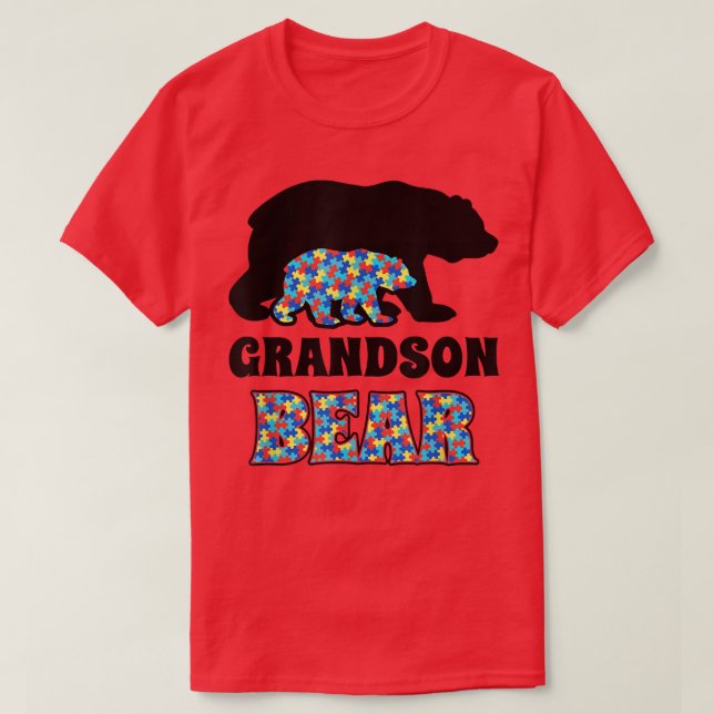 Grandson Bear Autism Awareness  T-Shirt (Design vorne)