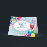 Grandson Birthday Balloons Karte<br><div class="desc">Feiern Sie Ihren Geburtstag mit dieser hellen und lustigen Geburtstagskarte, die ihm sagt, dass Sie wissen, wie wunderbar er ist!</div>