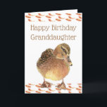 Grandson Birthday Fun Ducky Quack Quack Karte<br><div class="desc">Funny Birthday with Cute Duck Card for your grandson with the inside about the ,  One little ducky with the feather on it's back,  he leads the others with a quack,  quack,  quack the nursery rhyme Six Little Ducks and a Happy Birthday</div>