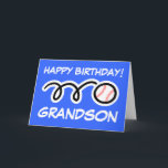Grandson Birthday-Karte mit Baseball-Sportdesign Karte<br><div class="desc">Grandson Birthday Karte mit Baseball Sportdesign. Wünschen Sie Ihrem Enkel einen guten Geburtstag mit dieser sportlichen Grußkarte für Kinder. Niedlicher Druck für Jungen. Auch gut für Sohn im Jura und andere Familienmitglieder.</div>