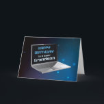 Grandson Birthday mit Computer Karte<br><div class="desc">Es ist Geburtstag deines Enkels, und diese Karte ist toll, ihn zu schicken. Wünschen Sie ihm einen glücklichen Geburtstag, da die Karte Computer-Internet-Wörter des Hochladen und Herunterladen einer guten Zeit verwendet.</div>