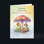 Grandson Birthday Niedliche Frösche unter Pilzen Karte<br><div class="desc">Zwei lustige Frösche sitzen unter hellen und farbenfrohen Pilzen. Spaß-Karte,  um Ihren Enkel zu seinem Geburtstag zu schicken. Es ist voll mit Schüssen,  die ihm ein Lächeln ins Gesicht bringen und ihm gelassen,  dass du an ihn an seinem Geburtstag denkst.</div>