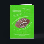 Grandson birthday, really bad football jokes karte<br><div class="desc">Football jokes for grandson birthday card. A football field with a thrown football and lots of terrible football jokes.  A football player or a fan will get a huge kick out of this card! Copyright Norma Cornes.</div>