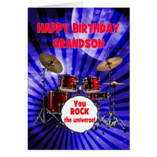 Grandson Birthday You Rock Drums