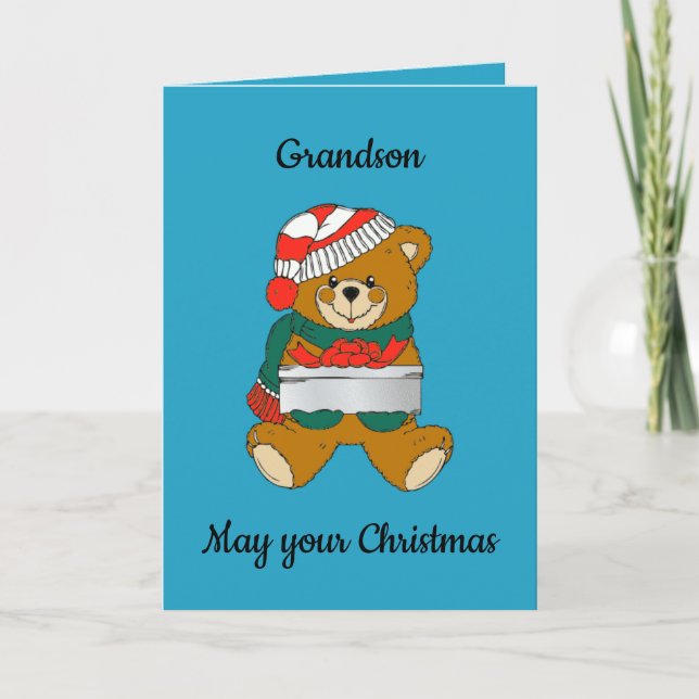 Grandson Christmas Karte (Vorderseite)