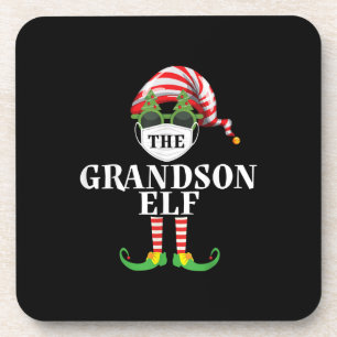 Grandson Elf Matching Christmas Getränkeuntersetzer