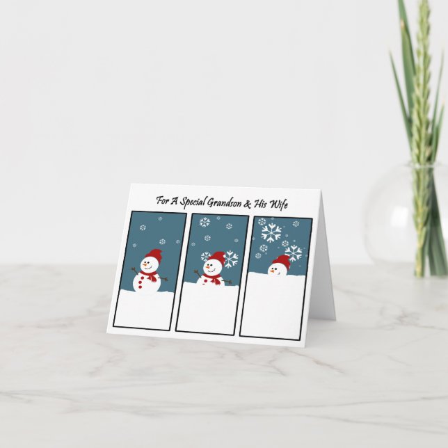 Grandson Et Sa Femme Carte De Noël (Devant)