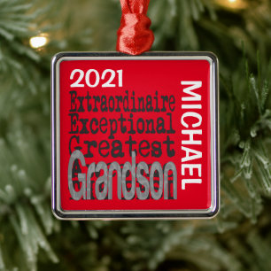 Grandson Extraordinaire CUSTOM Ornament Aus Metall