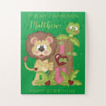 Grandson First Birthday Niedlich Lion Jigsaw Puzzl<br><div class="desc">Grandson First Birthday Niedlich Lion-Puzzle</div>