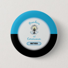 Grandson First Communation, Blue Cup Button