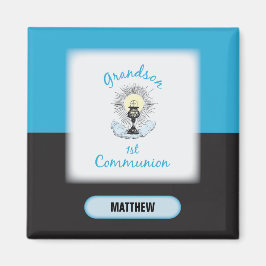 Grandson First Communation, Blue Cup Magnet