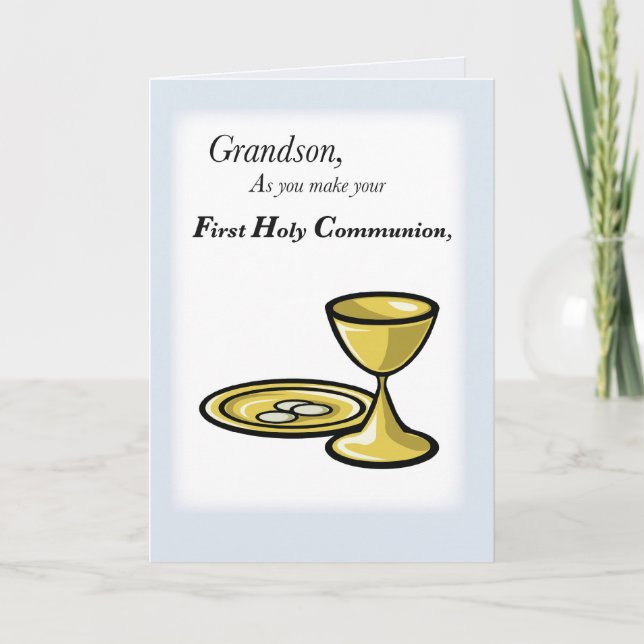 Grandson First Communion Karte (Vorderseite)