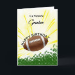 Grandson Football Geburtstagskarte Karte<br><div class="desc">Geben Sie Ihrem Enkel,  der Fußball liebt,  eine Fußballkarte mit einem explosiven Fußballthema! Ein Fußball mit den Worten "An einen wunderbaren Enkel".</div>