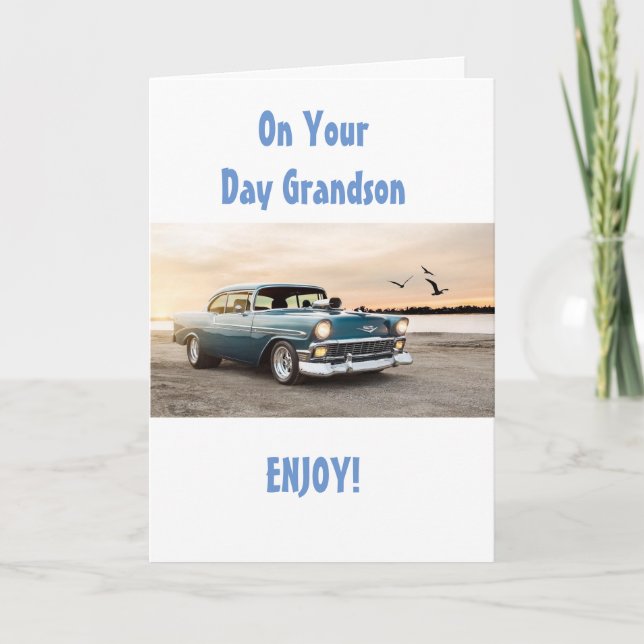 **GRANDSON** GENIESSEN SIE IHREN GEBURTSTAG! KARTE (Vorderseite)