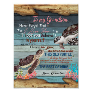 Grandson-Geschenk  Brief an meinen Großvater Fotodruck