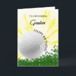 Grandson Golfer Birthday Card Karte<br><div class="desc">Geben Sie Ihrem Golf liebenden Enkel eine Golfkarte mit einem explosiven Thema Golf! Ein steil ansteigender Golfball mit den Worten "To a beautiful Enkel".</div>