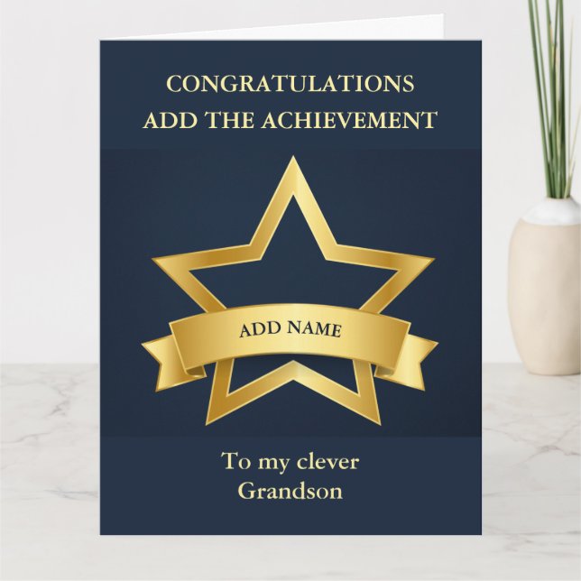 Grandson Großmutter BIG Karte (Vorderseite)