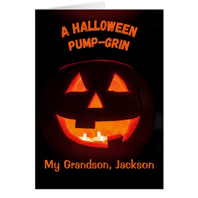 Grandson Halloween Niedlich Jack o' Lantern (Vorne)