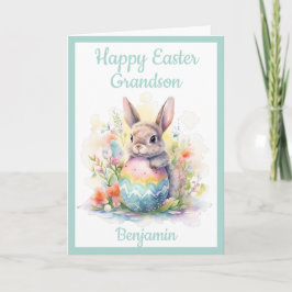 Grandson Happy Oaster Bunny Egg Niedlich Feiertagskarte
