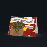 Grandson - Herzlichen Glückwunsch zum Geburtstagso Karte<br><div class="desc">Wünschen Sie Ihrem Soldaten einen guten Geburtstag mit dieser lustigen,  einzigartigen Geburtstagskarte. Personalisieren Sie es,  indem Sie ein Bild Ihres Helden auf der Innenseite hinzufügen. (Dieses Design mit einem Tarnkappensoldaten funktioniert für alle Ränge und Ränge.)</div>