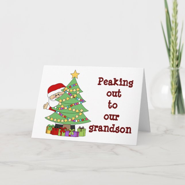 **GRANDSON** HOFFE, DASS SANTA "GUT FÜR SIE" IST KARTE (Vorderseite)