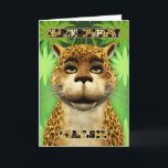 Grandson Leopard Jungle Geburtstagskarte Karte<br><div class="desc">Grandson Leopard Jungle Geburtstagskarte</div>