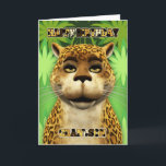 Grandson Leopard Jungle Geburtstagskarte Karte<br><div class="desc">Grandson Leopard Jungle Geburtstagskarte</div>