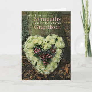 Grandson Loss Rose Beileid Card Karte