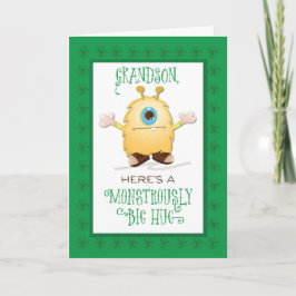 Grandson Monster Hug St. Patrick's Day Kleeblatts Karte