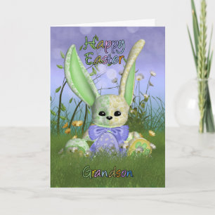 Grandson Oaster Bunny Spring Grußkarte Feiertagskarte