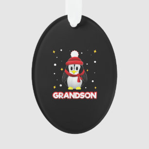 Grandson Penguin Weihnachtsfamilie Matching Xmas Ornament