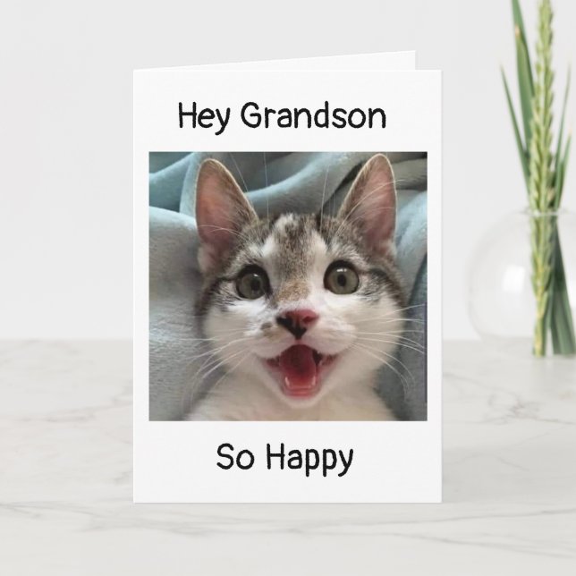 **GRANDSON** POUR VOTRE ANNIVERSAIRE! CARTE (Devant)
