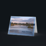 Grandson, See im Morgengrauen Karte<br><div class="desc">Schönes Foto eines Sees bei Morgengrauen mit Wolken,  die im Wasser reflektieren. Eine tolle Art,  jemandem einen guten Geburtstag zu wünschen. Copyright Norma Cornes.</div>