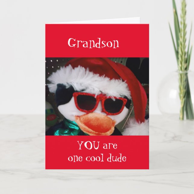 **GRANDSON** SIE SIND EIN COOLER TYP CHRISTMAKARTE KARTE (Vorderseite)