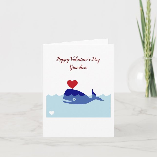 Grandson Valentine's Day Folded Grußkarte Karte (Vorderseite)