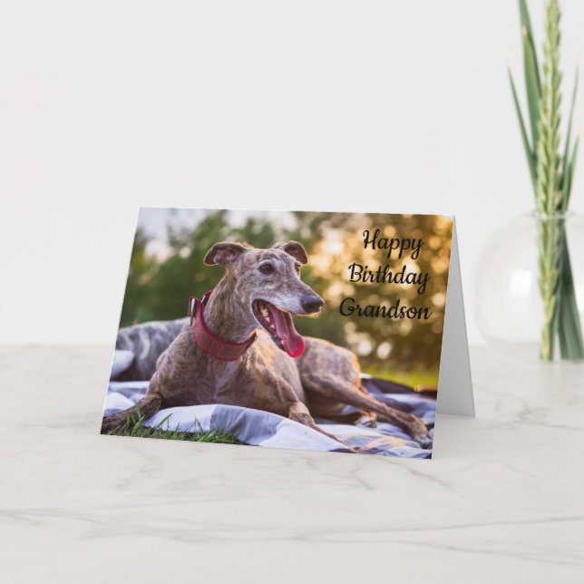 *GRANDSON'S GEBURTSTAG* HOFFEN, DASS SIE "GLÜCKLIC KARTE (Vorderseite)