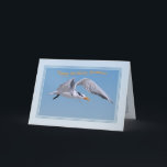 Grandsons Geburtstagskarte mit Royal Tern Bird Karte<br><div class="desc">Dieses Royal Tern mit Flügeln,  die sich in der Luft verbreiten,  wurde in Sanibel Island,  Florida fotografiert.  Er macht einen tollen Cover für einen Geburtstagsgruß.</div>