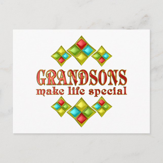 GRANDSONS MAKE LIFE SPECIAL POSTKARTE (Vorderseite)