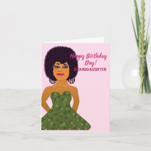 Grandtochter African American Happy Birthday Card Karte