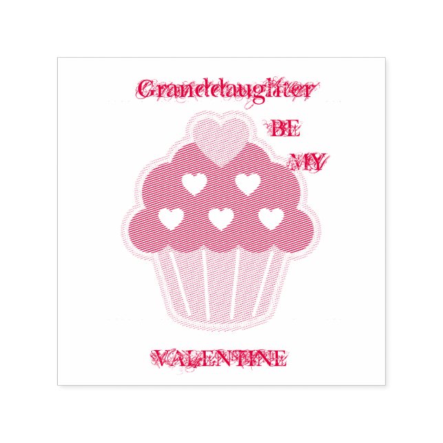 Grandtochter Cupcake Valentine Rubber Briefmarke Permastempel (Design)