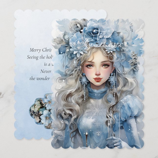 Grandtochter Dark Hhabe Mädchen Weihnachtswünsche (Vorne/Hinten)