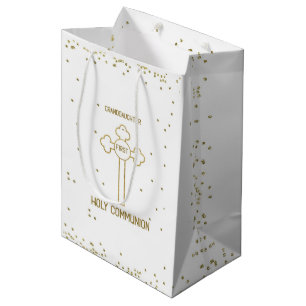 Grandtochter Erste heilige Kommunion Gold Look Cro Mittlere Geschenktüte