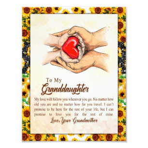 Grandtochter-Geschenk   Liebe Großmuttergruppe Fotodruck