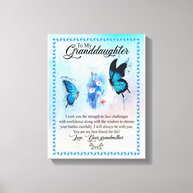 Grandtochter-Geschenk | Liebe Großmuttergruppe Leinwanddruck (Vorderseite)