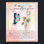 Grandtochter Geschenke | Von Oma Oma Poster<br><div class="desc">Grandtochter Geschenke | Liebe von Oma Opa Matching Family Group Butterfly Daisy Blume Blanket</div>
